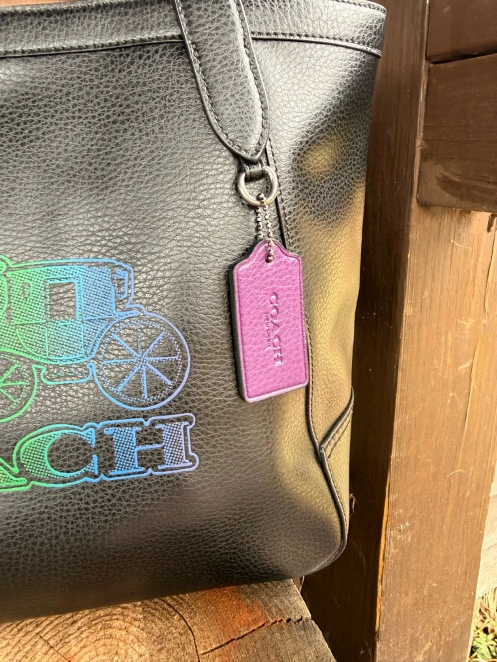 Coach Ombré Embossed Horse and Carriage Tote Bag